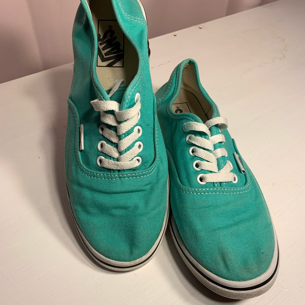 Vans Turquoise Low Top Sneakers M 6.5 W 8